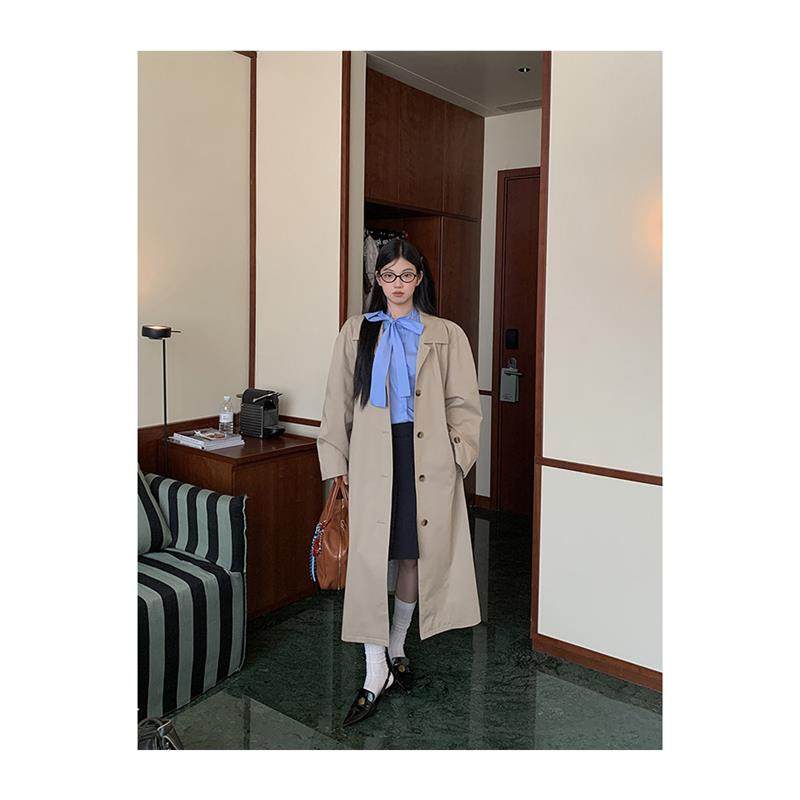 红人馆风衣外套女款2025新款秋季英伦风超好看长版卡其色休闲 大,淘宝优惠券,粉丝福利购,淘宝优惠卷