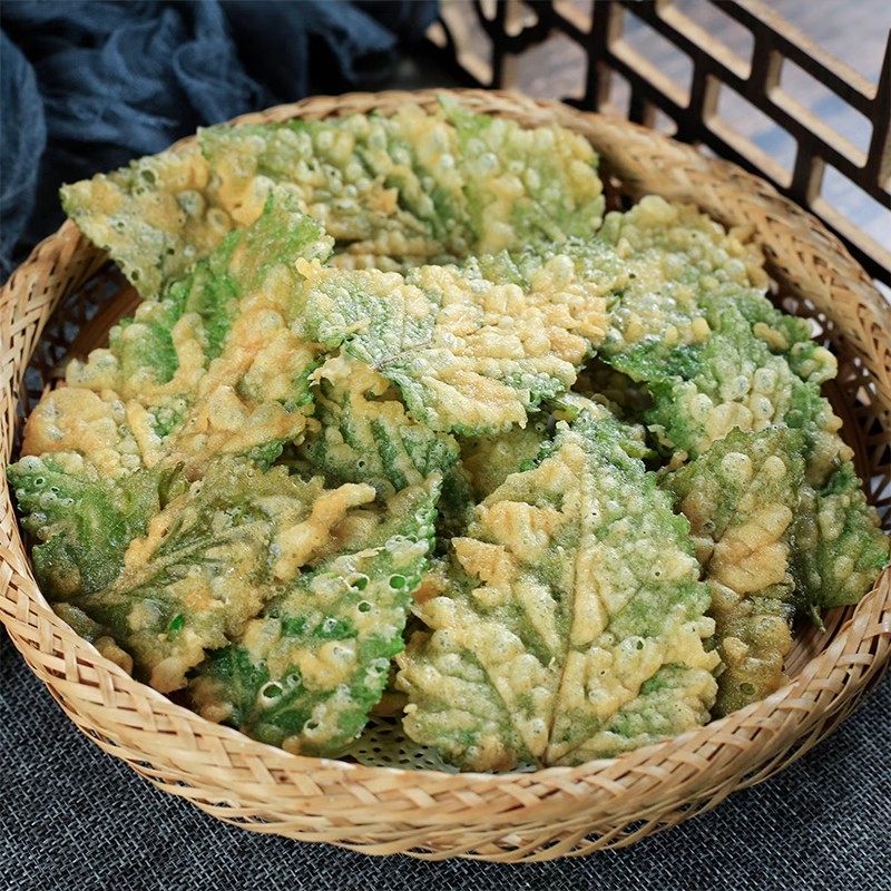 香酥翠叶紫酥叶新鲜桑叶油炸小吃乡厨家宴酒店特色食材方便半成品,淘宝优惠券,粉丝福利购,淘宝优惠卷