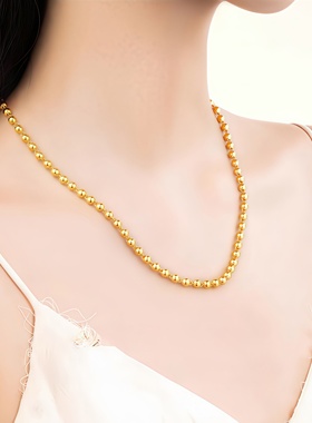 古法金包银项链圆珠链