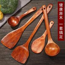 Soup spoon long handle spoon for home spoon spina date wood Shengzhou spoon Porridge Spoon Wooden Large Soup Spoon Style Big