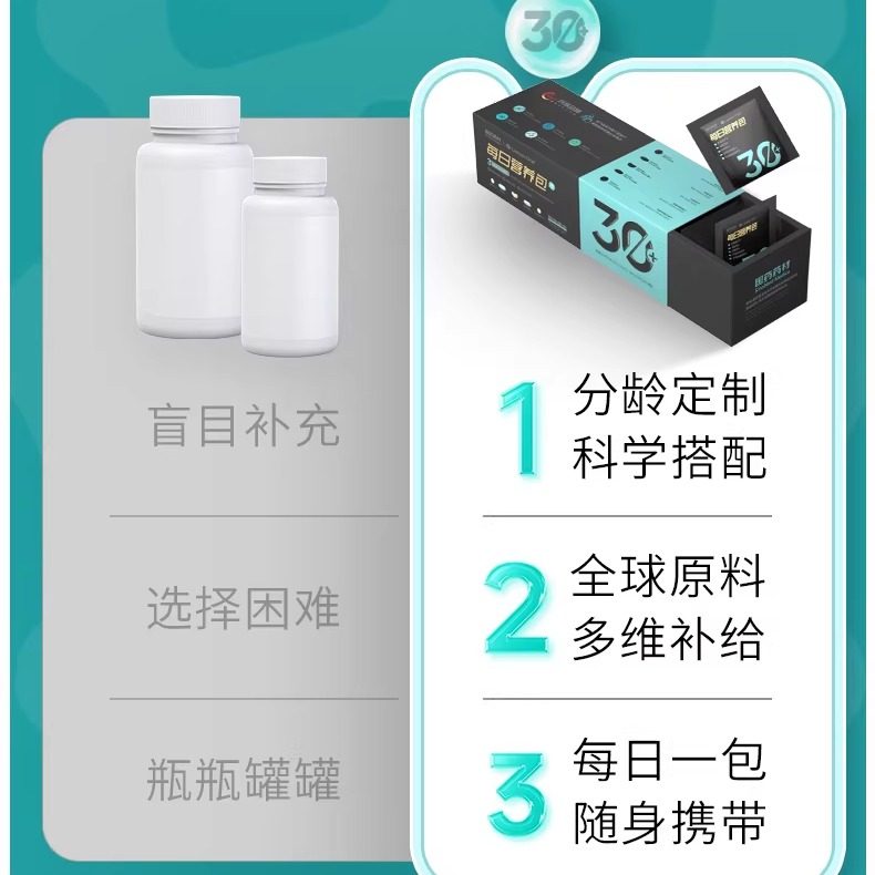 国药女性男士25-35-45岁每日综合营养包复合维生素30女维B族营养,淘宝优惠券,粉丝福利购,淘宝优惠卷