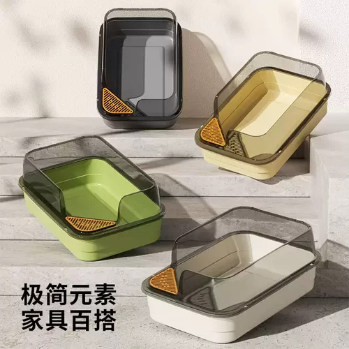 猫砂盆超大号全半封闭式防外溅防臭特大号巨型巨大宠物猫宠物用品 - 图2