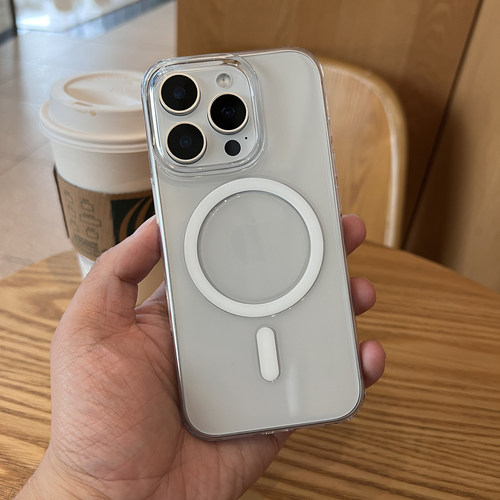 不易发黄透明硬壳适用苹果16promax磁吸手机壳相机按键全包一体iPhone15promax保护套17简约高清MagSafe超薄 - 图3