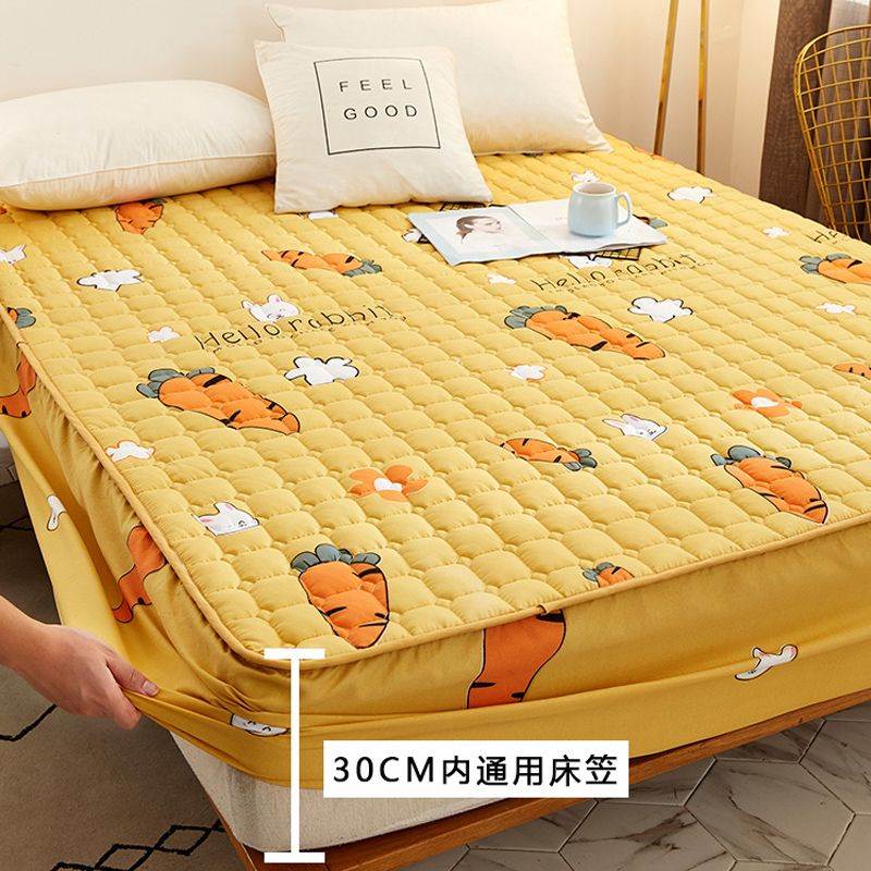 家居日式固定床垫保护套一米八的床套2米x2.2床笠床罩弹簧床垫。