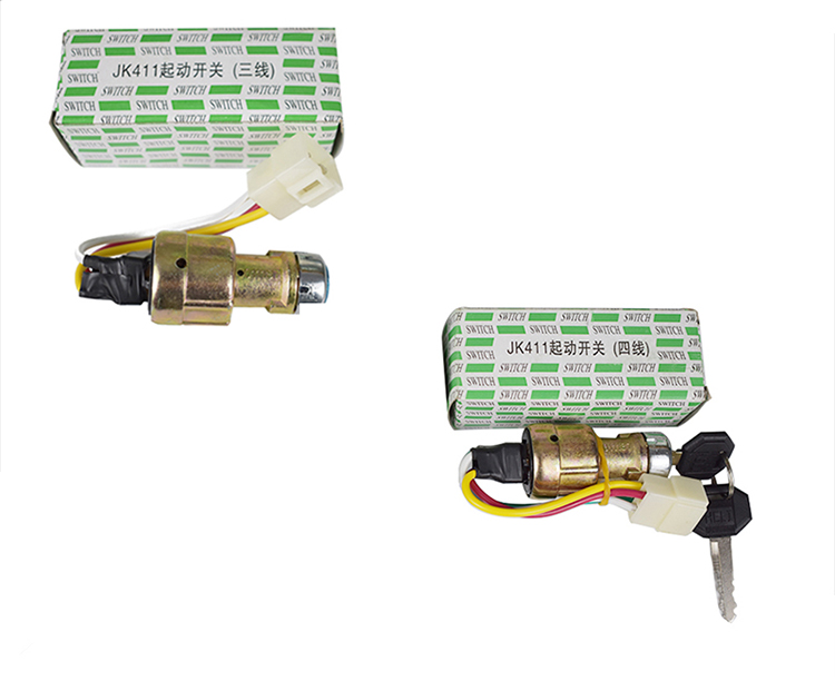 合力叉车启动点火开关JK411柳工龙工启动点火钥匙电门锁四线包邮 - 图3