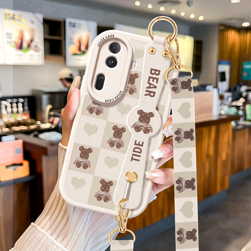 Lanyard Internet celebrity trendy brand violent bear OPPO mobile phone case