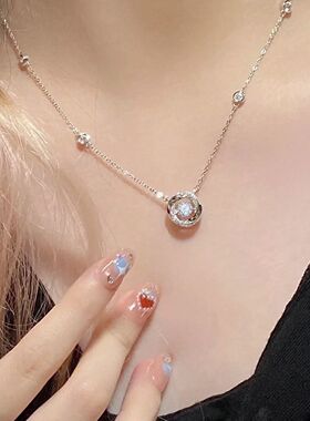 S925银莫比乌斯系列三秒心动项链小众ins轻奢设计生日礼物送女友