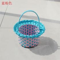 Flower Boy Basket Wedding Flowers Children Sprinki Flowers Bamboo Weave Basket Moon Eggs Open Fruit Dance Props Wall-mounted Hand Basket