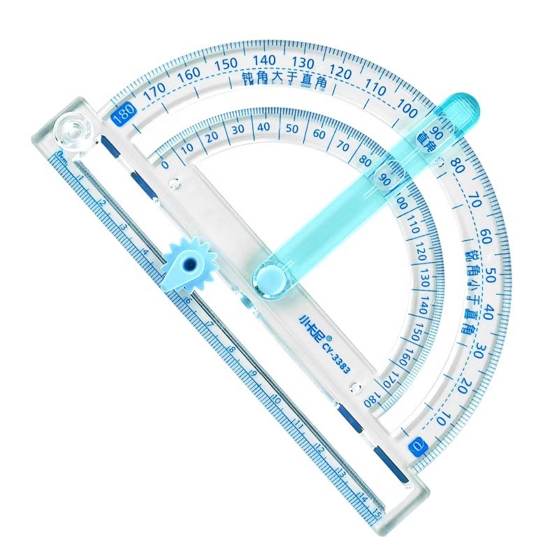 量角器小学生二4年级四合一多功能圆规尺活动角演示器可旋转画角 - 图3