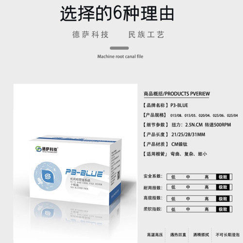 德萨机括针德萨根管挫萨尼根管挫欧罗德卡根管挫德萨蓝挫4支/版 - 图2