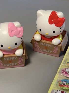 hellokitty电动车摆件会摇头的凯蒂猫电瓶车车把手diy装饰小配件