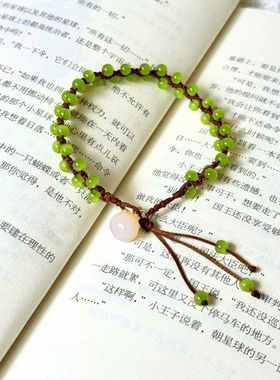 女朋友自制提手小青简约绳包材料