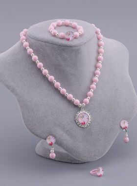 艾莎可爱套装项链公主戒指儿童