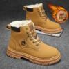 马丁靴男冬季加绒英伦复古高帮皮靴男士