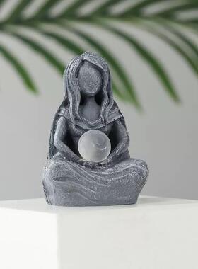独立站新款MoonGoddess Statue月亮女神雕像树脂工艺摆件厂家直供