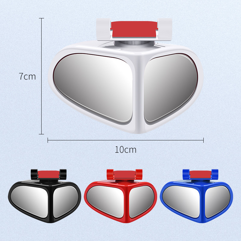 汽车后视镜前后轮360度可调广角盲区盲点反光倒车辅助高清小圆镜-图3