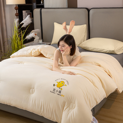 玉芙妮母婴级大豆被纤维被单双人加厚保暖被芯子母被被子加厚被芯