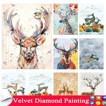 5D DIY Diamond Painting Sika Deer Elk Full Round Diamond Mos