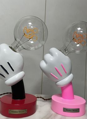 潮玩米奇手小台灯手握灯潮玩手办潮流公仔家居客厅卧室装饰品摆件