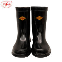 Double An 30KV Insulation boot Middle-cylinder electrician Protective rain boot Rain shoes Wear Anti-Slip Labor Protect Rubber Boots Black 43 yards