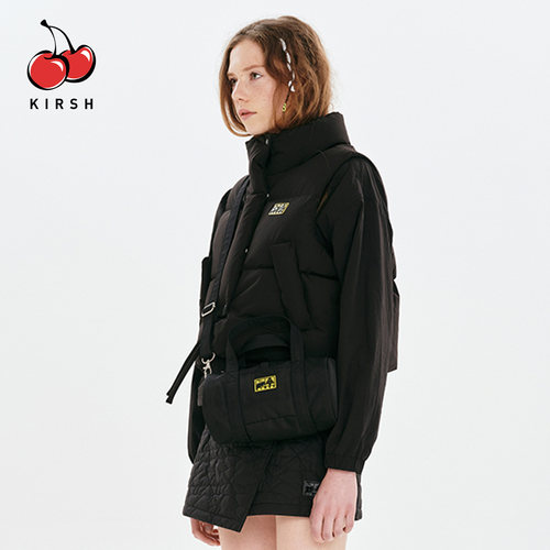 KIRSH大樱桃短款立领羽绒马甲女款外穿冬季时尚加厚保暖背心外套 - 图1
