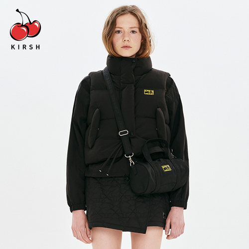 KIRSH大樱桃短款立领羽绒马甲女款外穿冬季时尚加厚保暖背心外套 - 图0