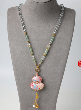 绿草莓晶佛牌链子通用吊坠挂链