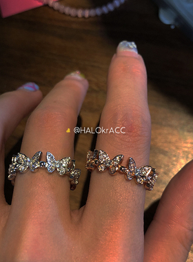 HALOkrACC韩国闪耀蝴蝶戒指