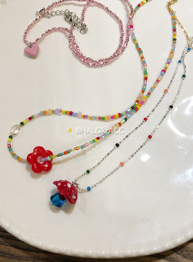 HALOkrACC韩代蘑菇圆舞曲项链