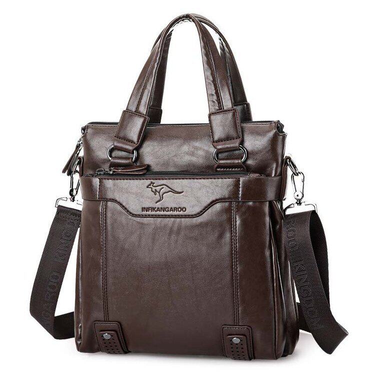 亏本冲量袋鼠男包正品真皮手提包单肩包公文包电脑包商务休闲包潮