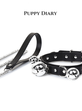 真皮定制项圈牛皮铃铛女m