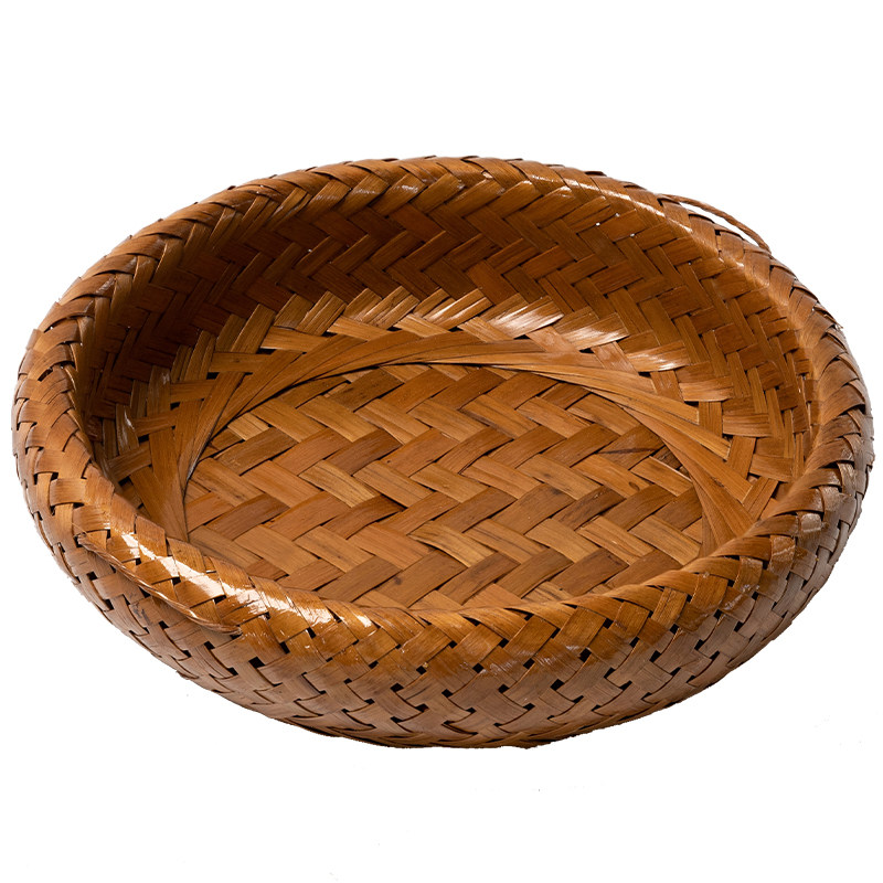 竹编复古篮子手提篮点心盘手工编织桌面零食收纳篮野餐篮竹制品,淘宝优惠券,粉丝福利购,淘宝优惠卷