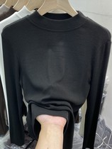 Half-height collar bottom-shirt female inner lap long sleeve T-shirt spring autumn stack wearing suit and upholsday winter clothing grinding in the middle of the jacket