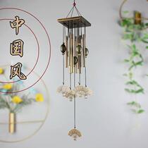 Japan-style Solid Wood Metal Wind Bell Pendant Ancient Wind Creativity Birthday Gift for men and women Students Childrens bedroom shop hanging decoration