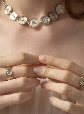 开口简约欧美高级感跨境日常圆形