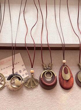 设计感帽子民族风水滴形项链女