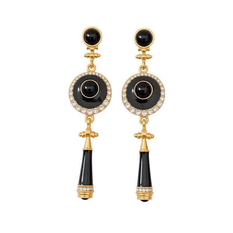 气质耳环vintage滴油吊坠复古圆形中古时尚耳饰百搭银针个性耳钉,淘宝优惠券,粉丝福利购,淘宝优惠卷