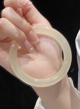 Bluehour天然青白玉手镯