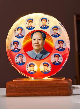 毛伟人桌面摆件毛主席十大元帅伟人头像摆件家居饰品摆件入户玄关