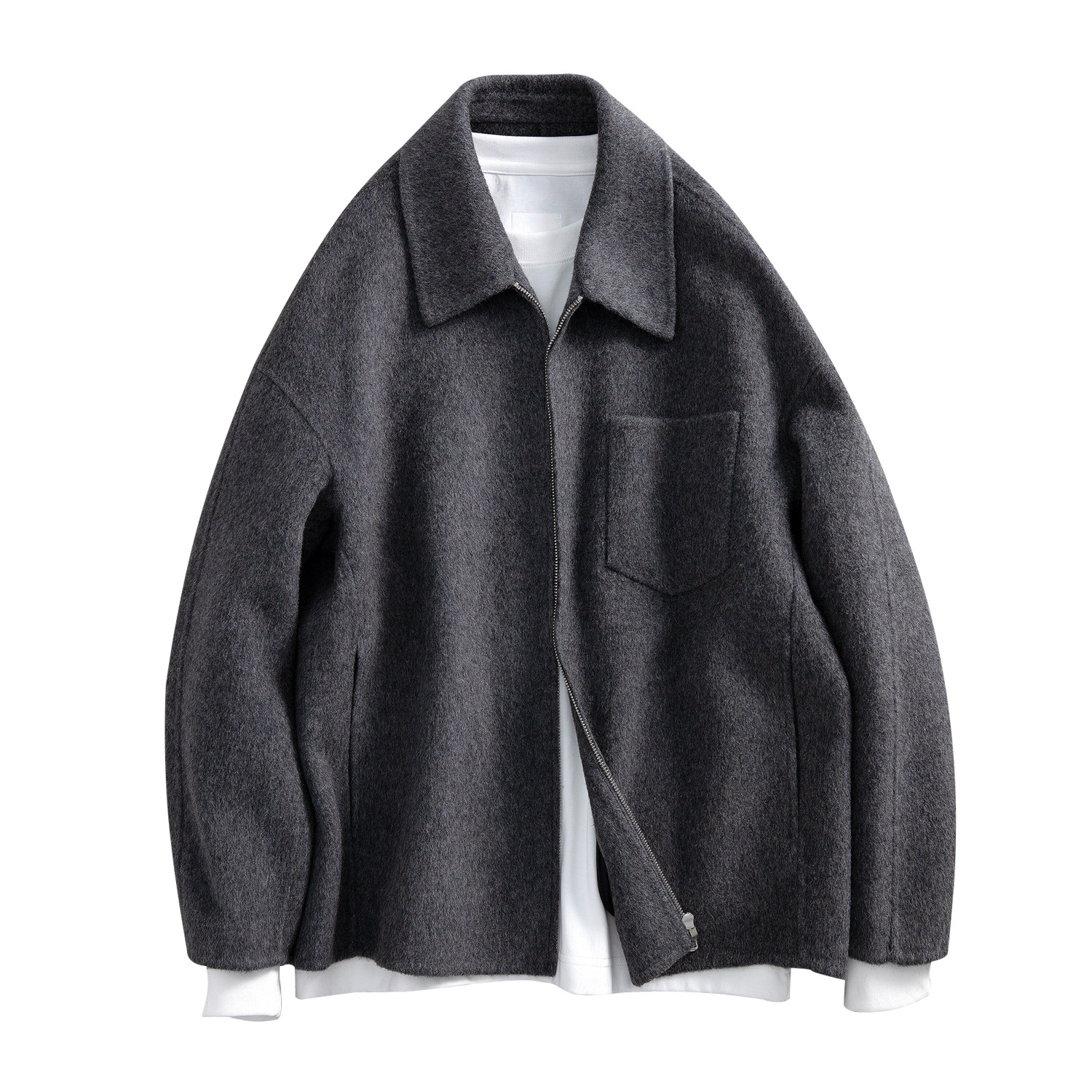 【目记】秋冬老钱风 双面羊毛呢夹克 男 微宽松短款呢大衣外套 潮,淘宝优惠券,粉丝福利购,淘宝优惠卷