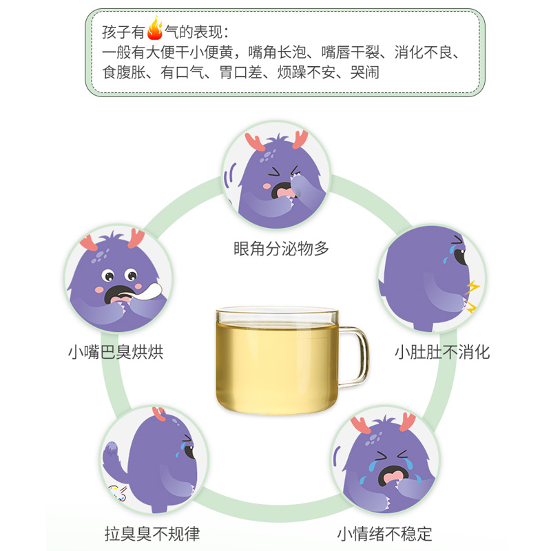 ZEFOARL清清宝清火宝金银花植物配方独立16小袋分装128g - 图1