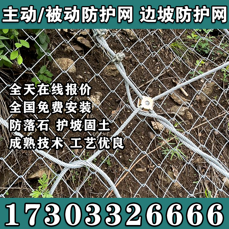 主动被动边坡防护网护坡固土SNS柔性钢丝绳网山体滑坡防落石网 - 图2