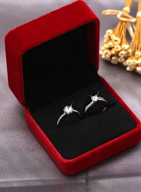 仿真结婚情侣戒指男女高级感