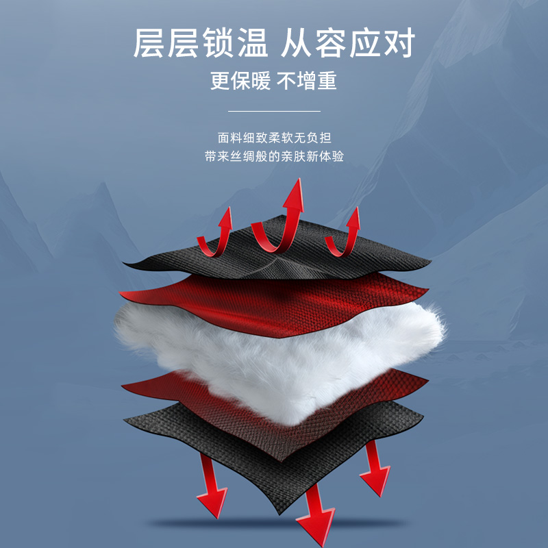 lng男女同款轻暖西伯利亚鹅绒宽松柔软百搭时尚高蓬羽绒服 - 图2