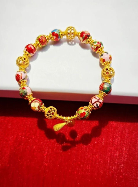 新款S925纯银珐琅彩十二花神手链原创设计新中式国风手串送女友