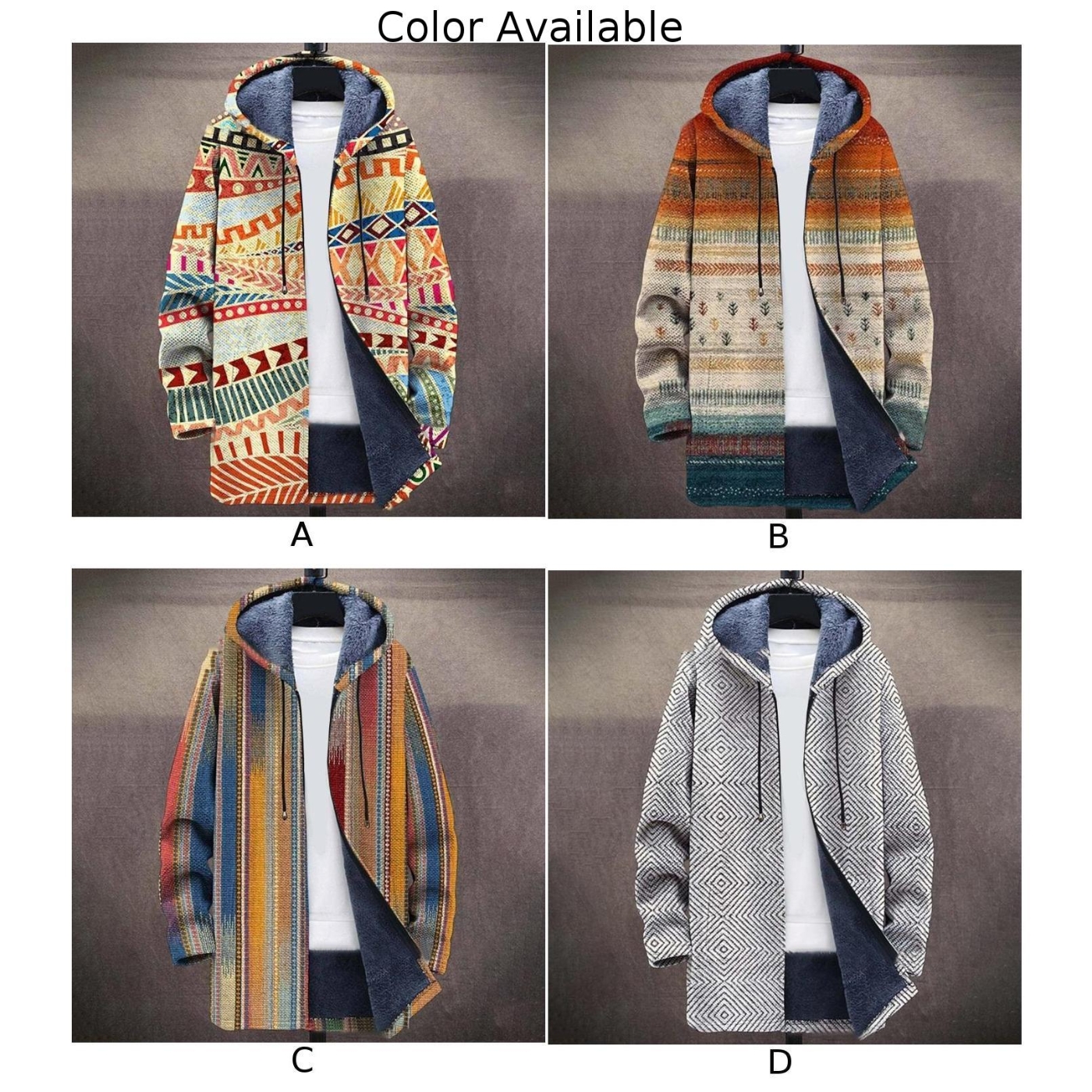 Men&#39;s printed thickened casual coat男士连帽印花加厚 - 图3