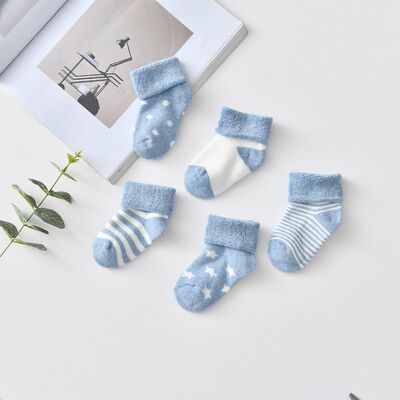 袜子秋冬加厚毛圈女童儿童保暖加松口袜子宝宝袜5