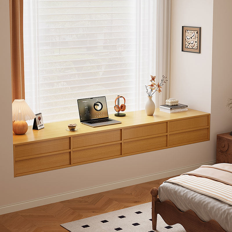 实木飘窗柜定制收纳储物柜一体阳台柜2026新款书桌抽屉式飘窗柜子,淘宝优惠券,粉丝福利购,淘宝优惠卷