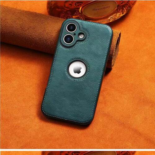 高端皮纹漏标适用苹果16Promax手机壳iPhone15皮质ip14Pro男款简约13保护套14plus全包防摔12p防滑皮套11外壳 - 图1
