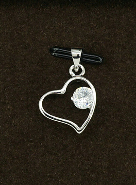 闪亮锆石镀白金防掉色义乌小吊坠